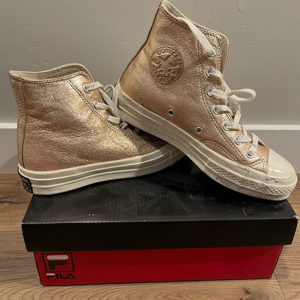Rose gold converse